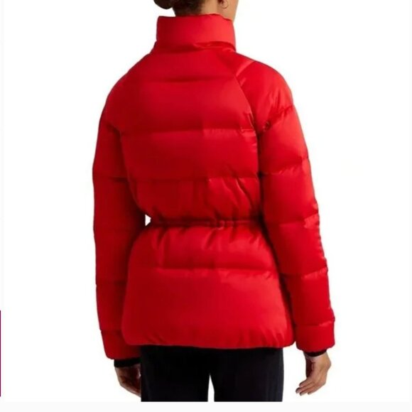 Ralph Lauren Satin Down Puffer Jacket in Lipstick Red Size XXS fits like XS/S - Picture 3 of 16